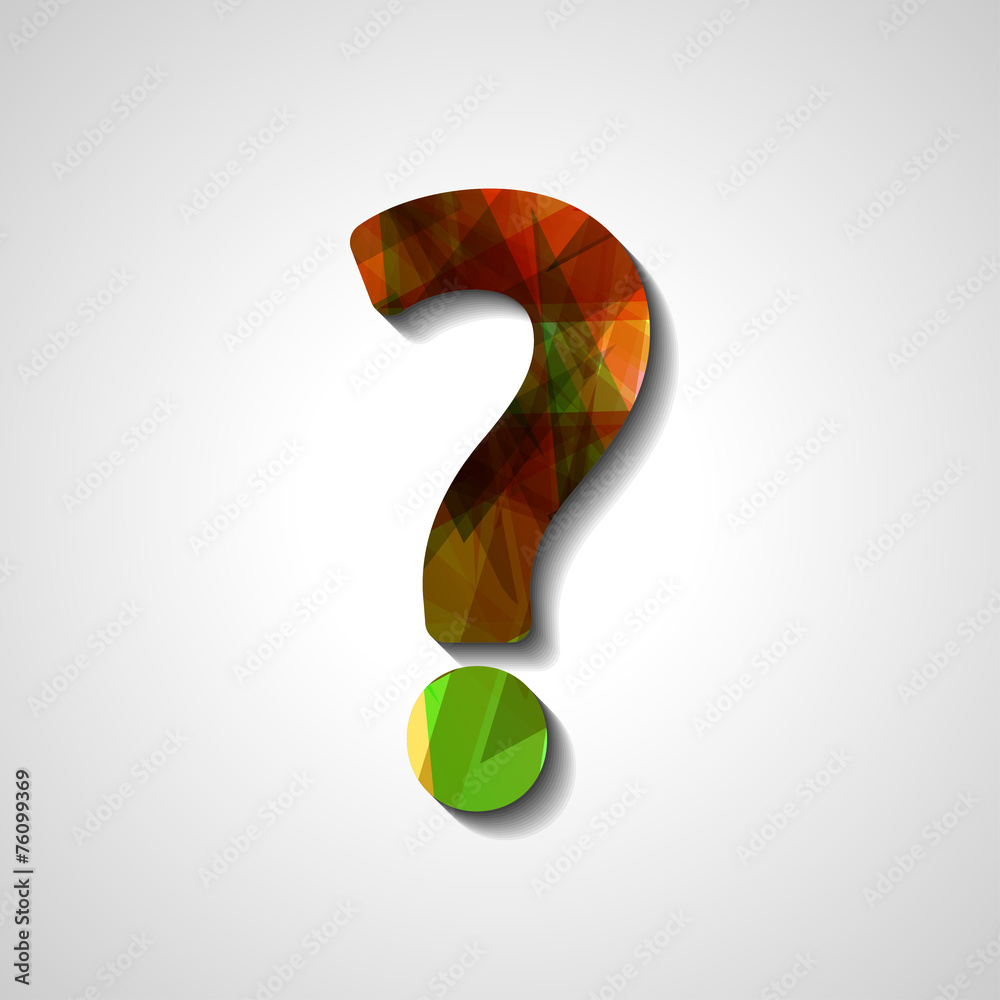 Abstract question mark Abstract question mark
