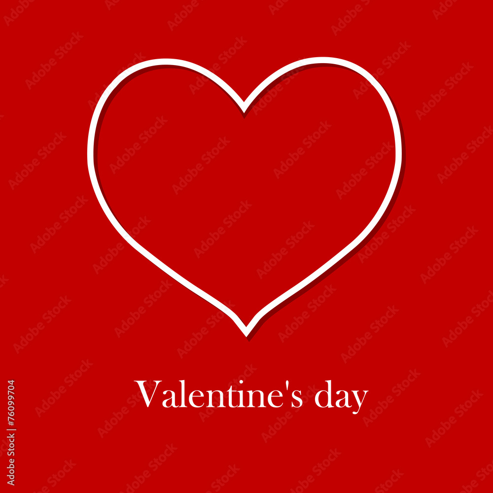 Happy Valentine's Day lettering Greeting Card on red background Happy Valentine's Day lettering Greeting Card on red background