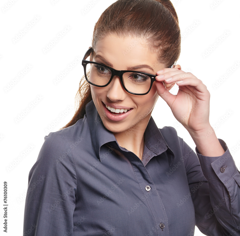 successful business woman. Isolated over white background successful business woman. Isolated over white background