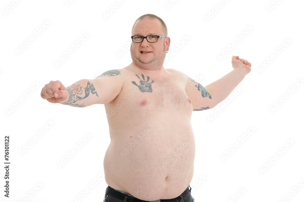 Fototapeta premium übergewichtiger Mann