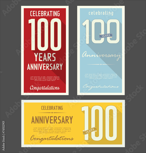 Anniversary laurel wreath design, 100 years