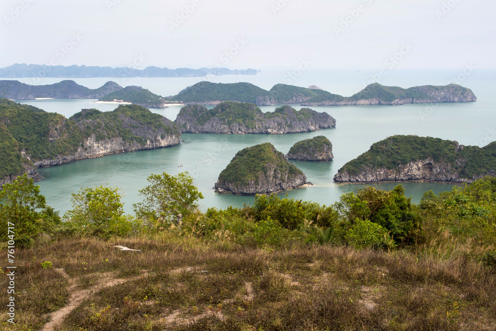Halong Bay Seen from Cat Ba Island, Vietnam