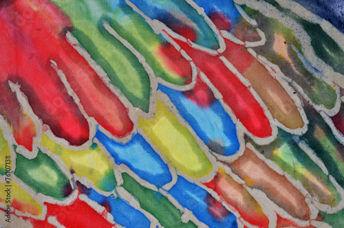 colorful abstract batik pattern detail