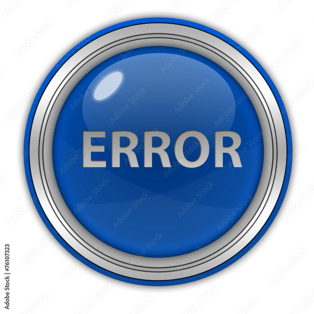 error circular icon on white background error circular icon on white background