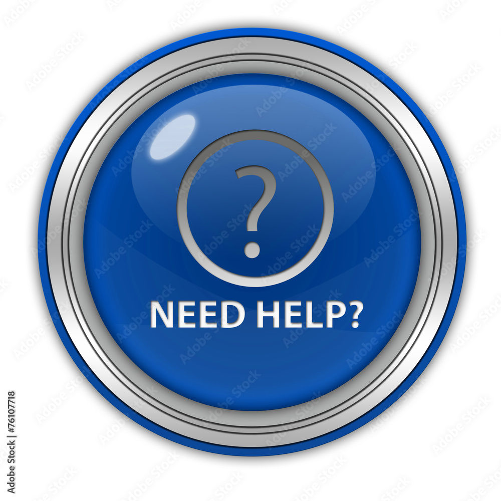 Help circular icon on white background Help circular icon on white background