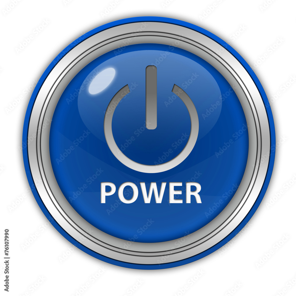 power circular icon on white background power circular icon on white background