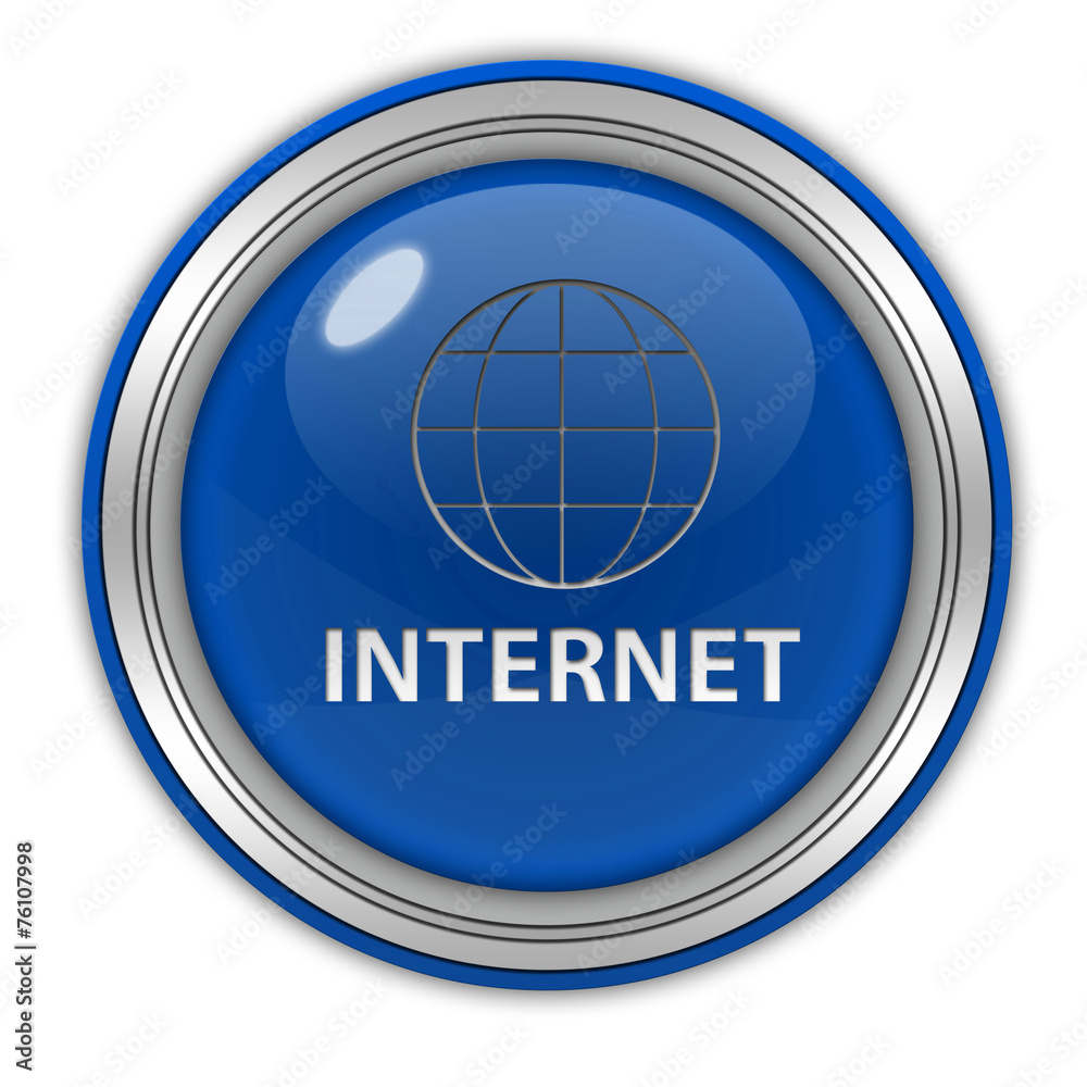 inernet circular icon on white background inernet circular icon on white background