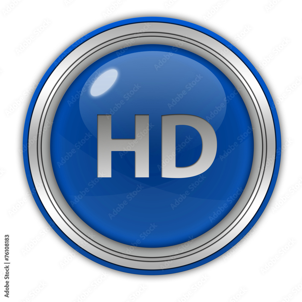 HD circular icon on white background HD circular icon on white background