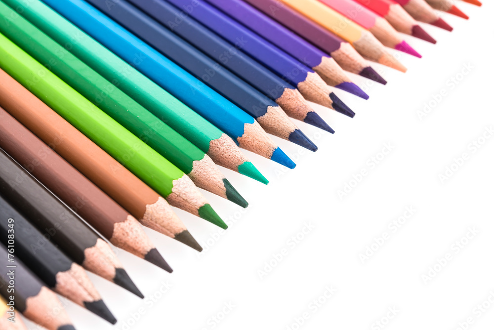Color pencil isolated on white background Color pencil isolated on white background