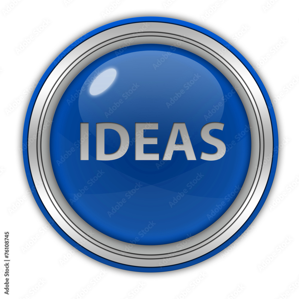 Ideas circular icon on white background Ideas circular icon on white background