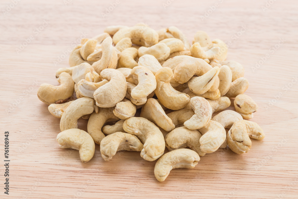 cashew on wood background cashew on wood background