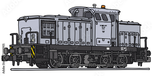 Diesel locotractor, vector illustration