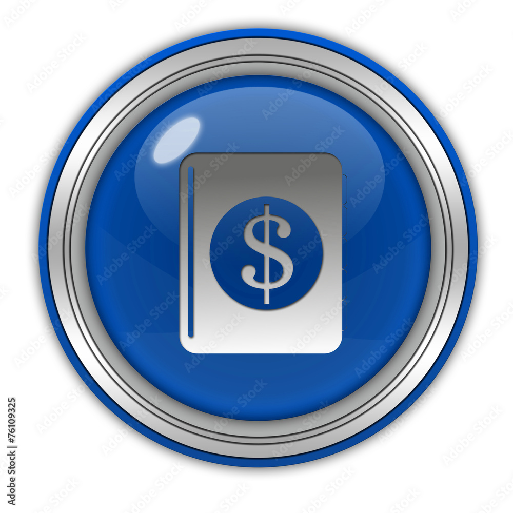 dollar money book circular icon on white background dollar money book circular icon on white background