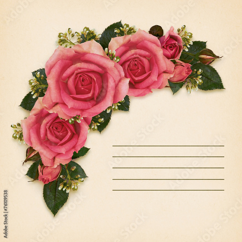 Rose flowers corner