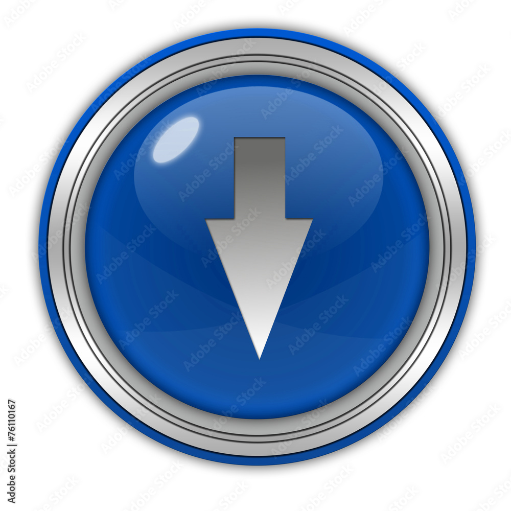 Down Arrow circular icon on white background Down Arrow circular icon on white background