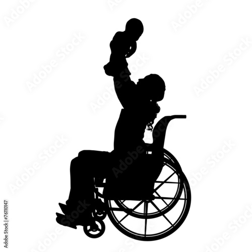 Vector silhouettes of family