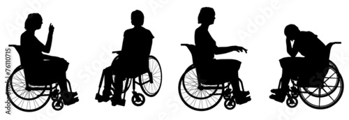 Vector silhouette of a woman.