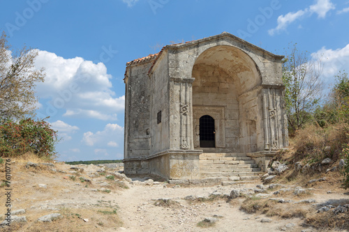 Mausoleum of Dzhanike-Khanym, city-fortress Chufut-Kale, Crimea photo