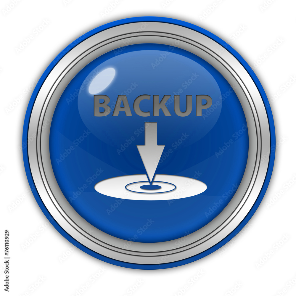 Backup circular icon on white background Backup circular icon on white background