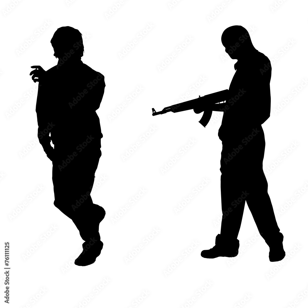 Vector silhouette of a man. Vector silhouette of a man.