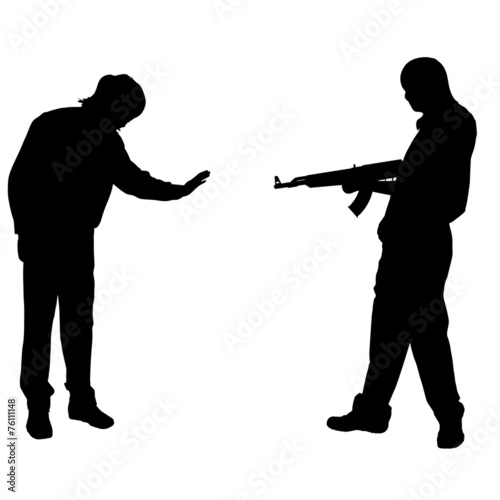 Vector silhouette of a man.
