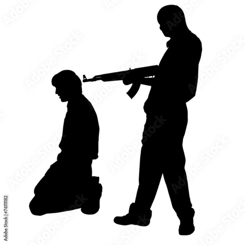 Vector silhouette of a man.