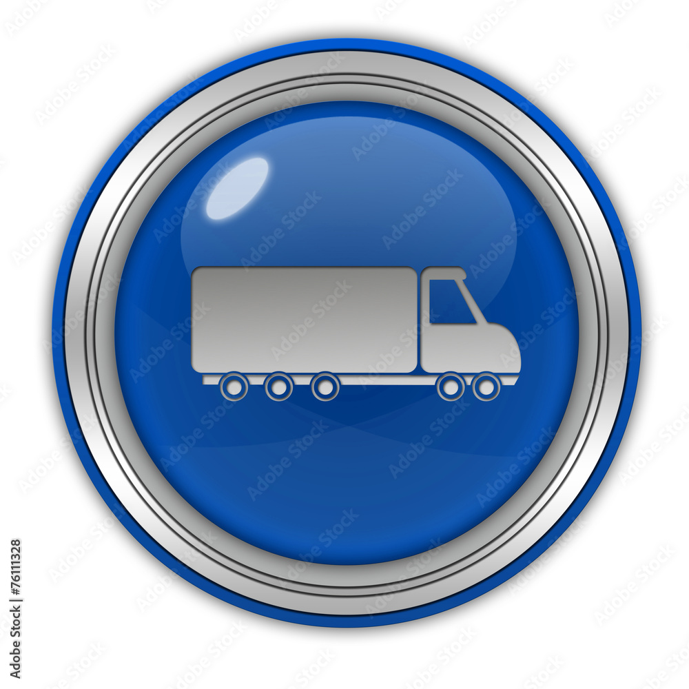 Truck circular icon on white background Truck circular icon on white background