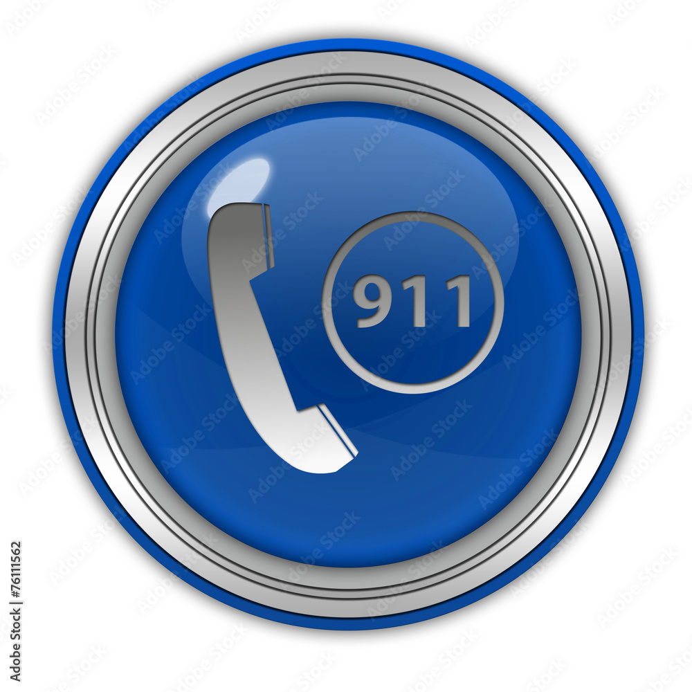Emergency circular icon on white background Emergency circular icon on white background