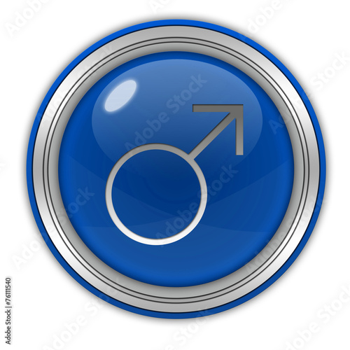 Male circular icon on white background