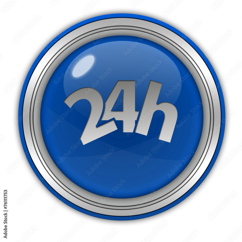 24 hours circular icon on white background 24 hours circular icon on white background