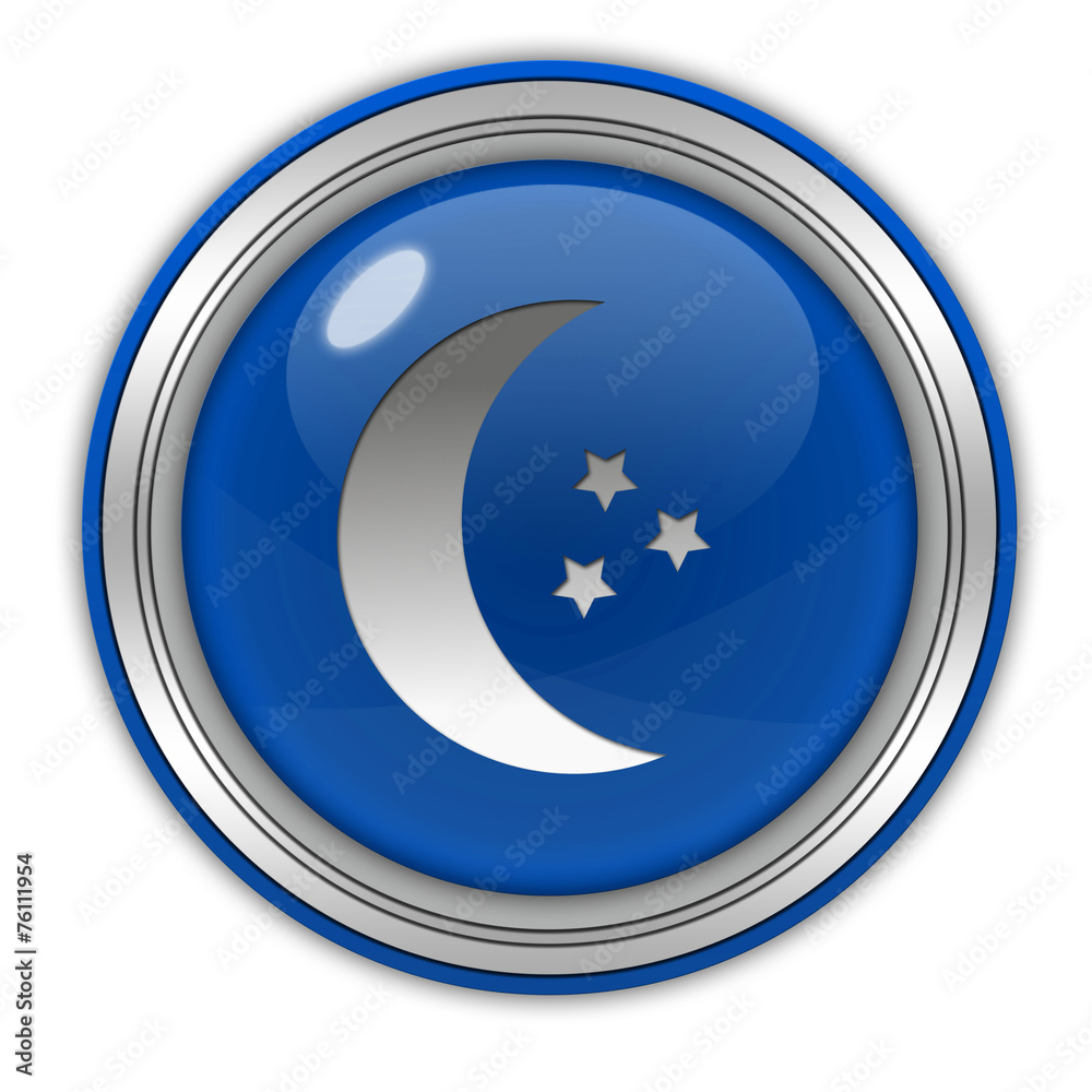 Moon circular icon on white background Moon circular icon on white background