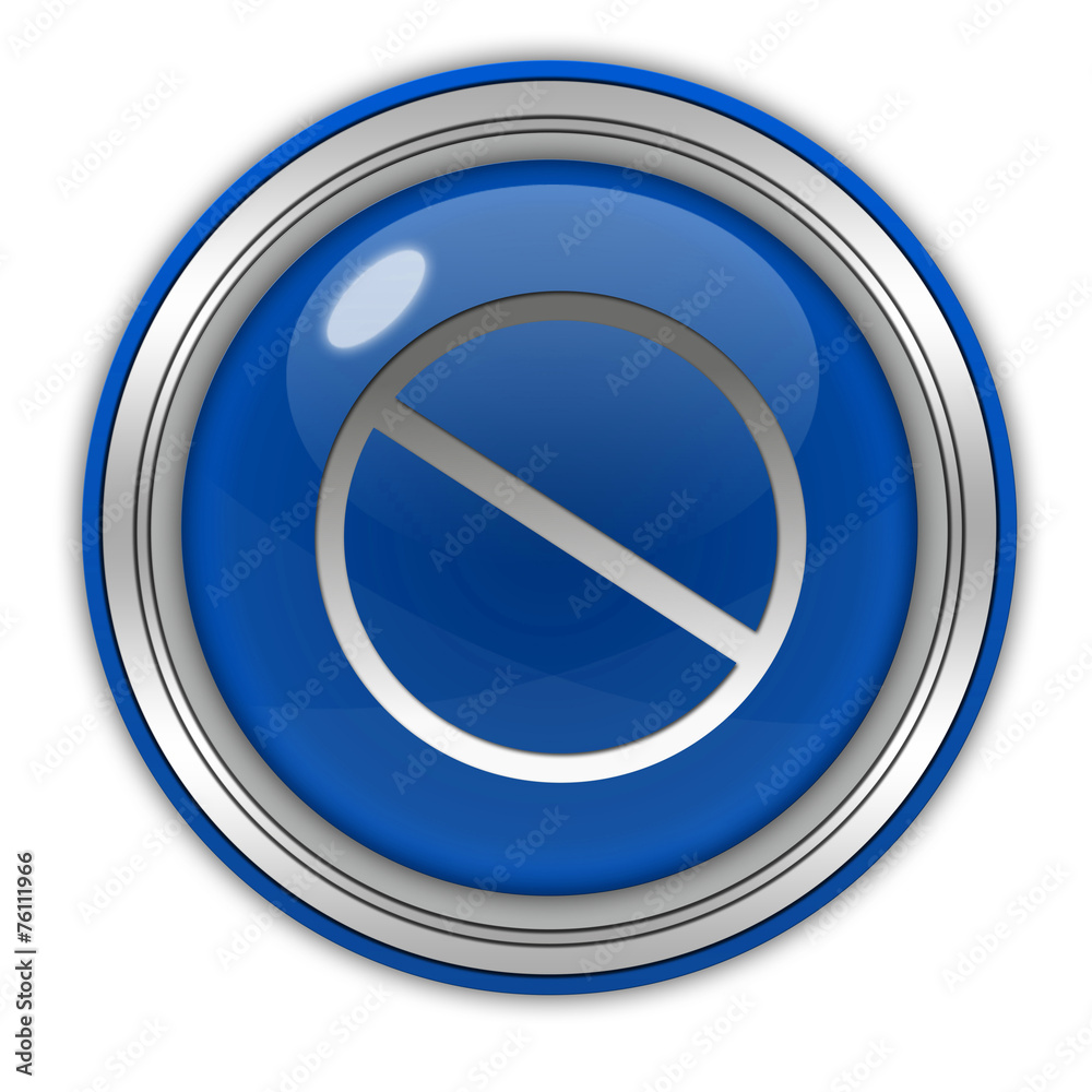 Ban circular icon on white background Ban circular icon on white background