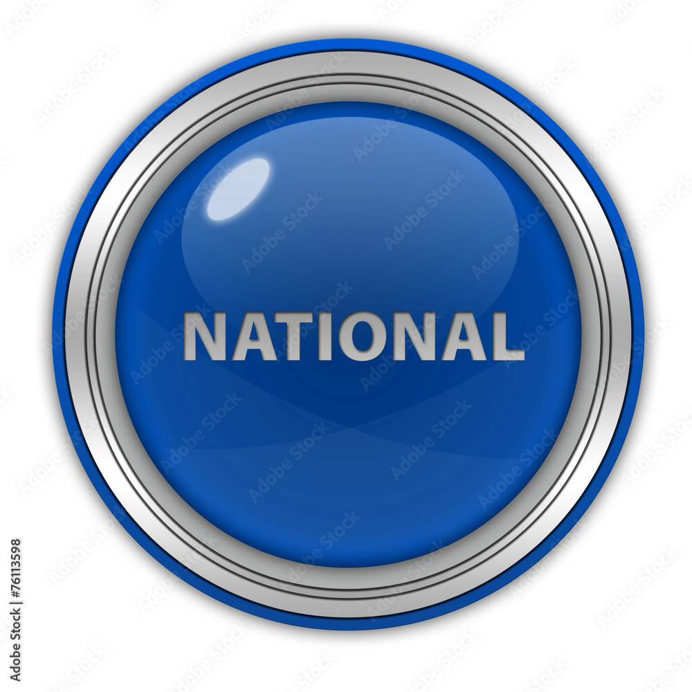 National circular icon on white background