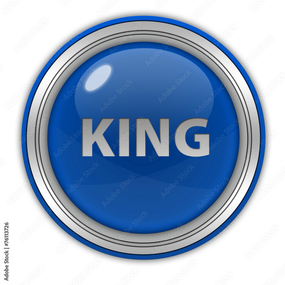 King circular icon on white background King circular icon on white background
