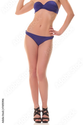 young woman in swimsuit