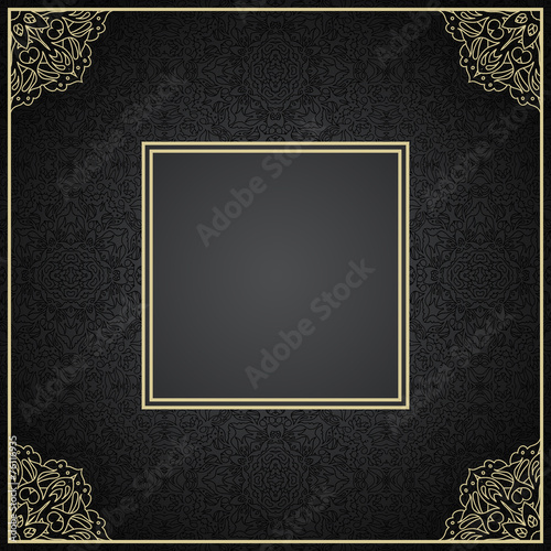 Luxury vintage invitation frame with ornament