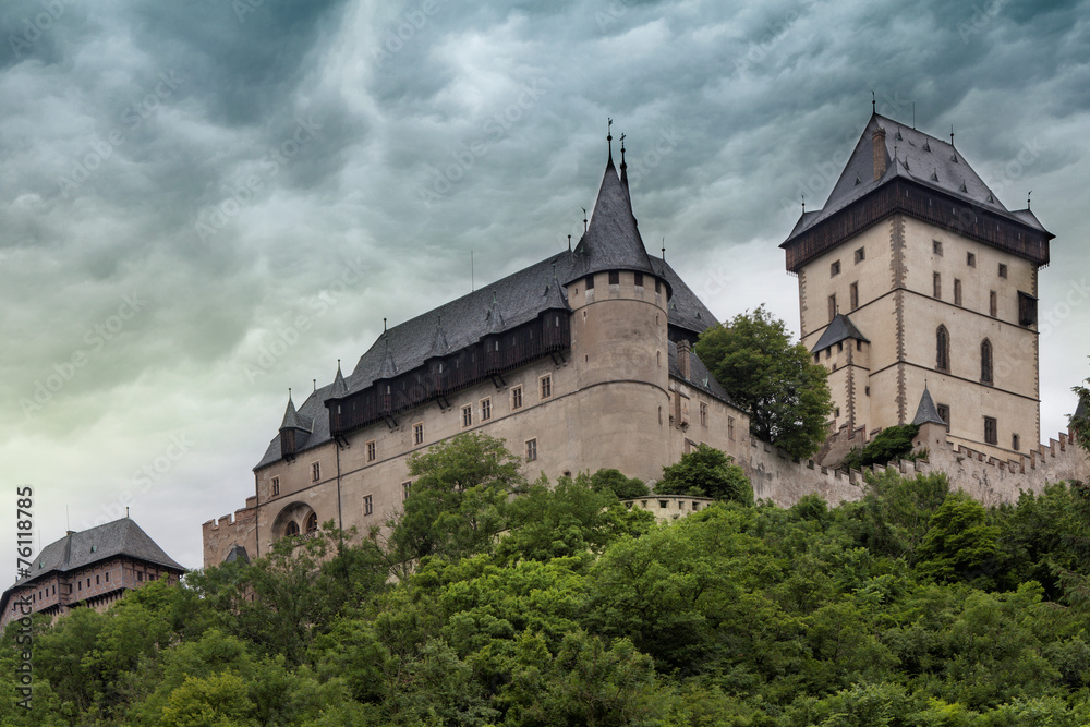 Royal castle Karlstejn in Czech Republic 