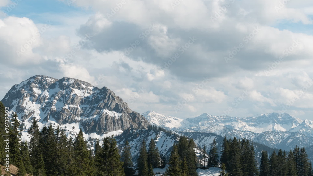 Beautiful landscape of alpine mountains. Timelapse zooming in video. Beautiful landscape of alpine mountains. Timelapse zooming in video.
