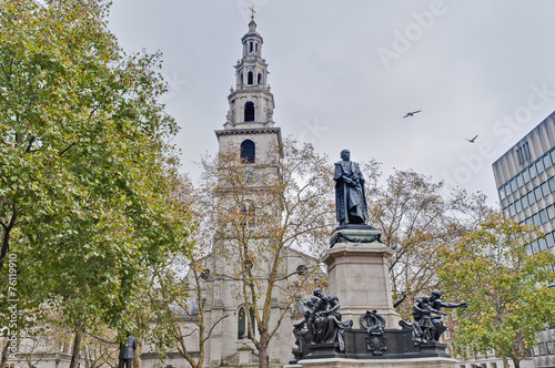 Saint Clement Danes church at London, England photo