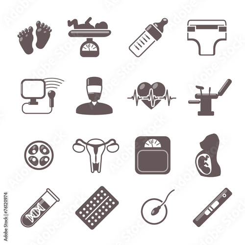 Pregnancy Black Icons