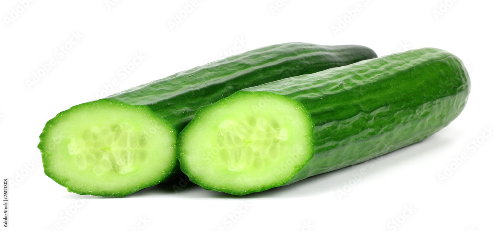 cucumber over a white background. cucumber over a white background.