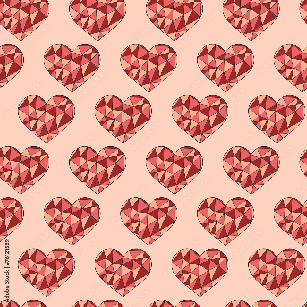 Vector seamless Pattern with Hearts Vector seamless Pattern with Hearts