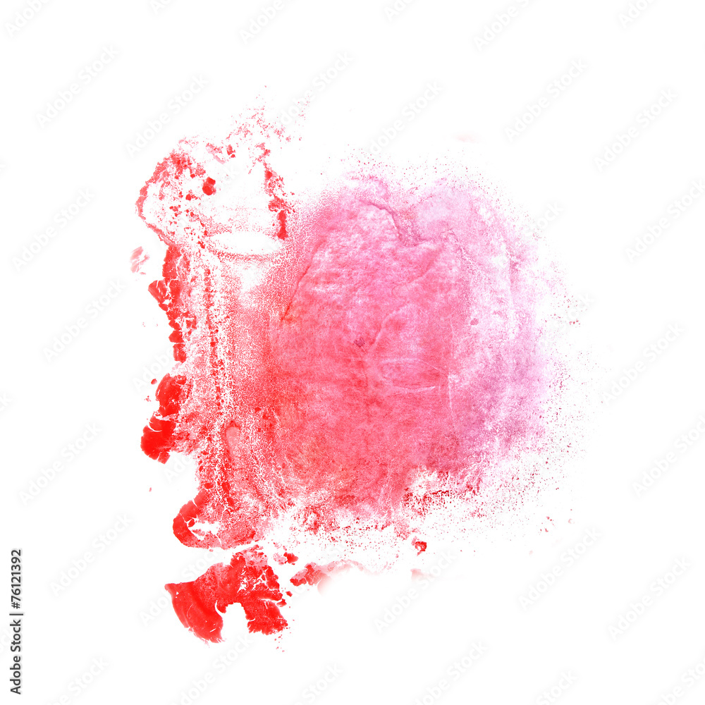 abstract Red, pink drawing stroke ink watercolor brush water col
