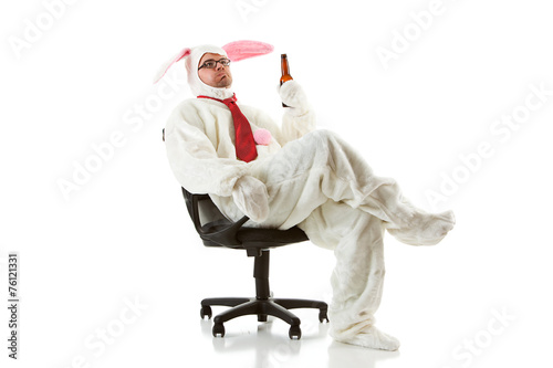 Canvas Print Bunny: Easter Bunny Takes a Break