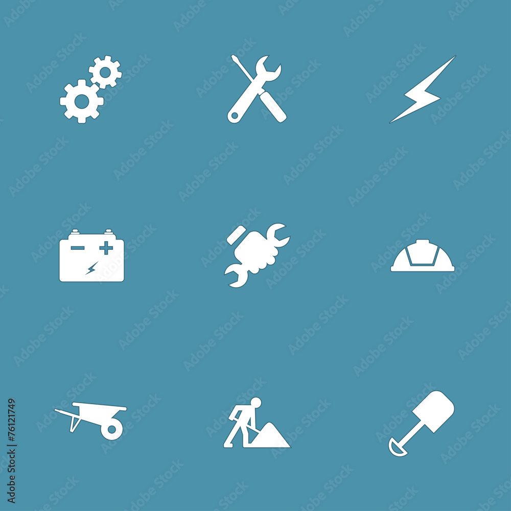 Construction Tools Vector Icon Design Set