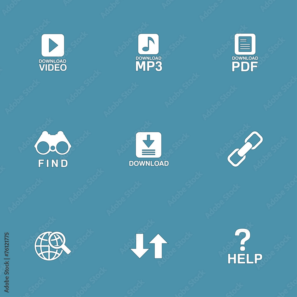 Multimedia Web Internet Vector Icon Design Set Multimedia Web Internet Vector Icon Design Set