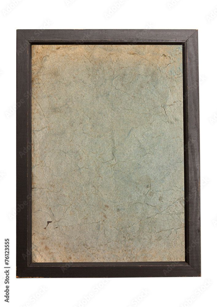 Fototapeta premium Old paper texture background in wooden frame