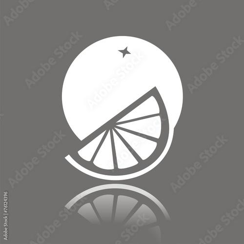 Icono naranja FO reflejo