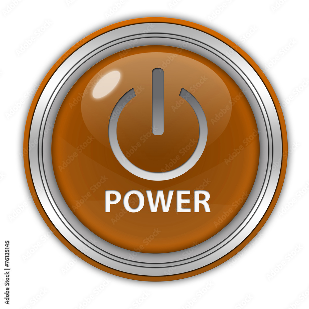 power circular icon on white background power circular icon on white background