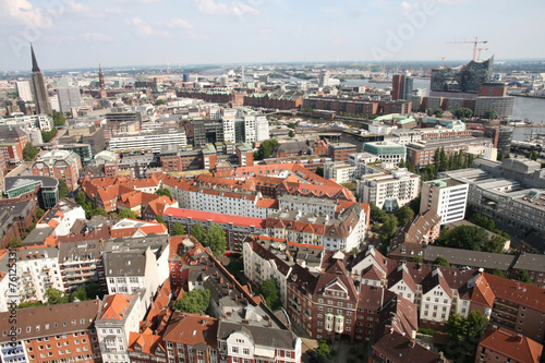 View on Hamburg from St. Michael's Church, Hamburg